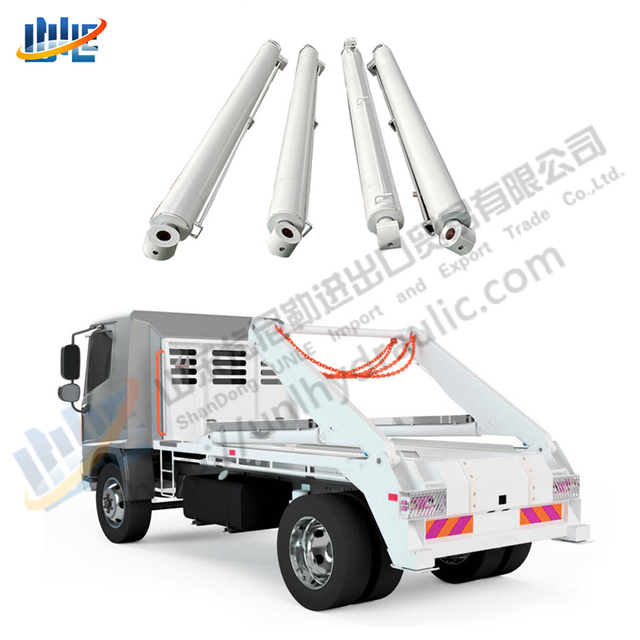 Trailer Semi Truck Lifting Inboard Tilt Cylinders skip loader 1200mm stroke hydraulic cylinder double acting 3 stage hydraulic