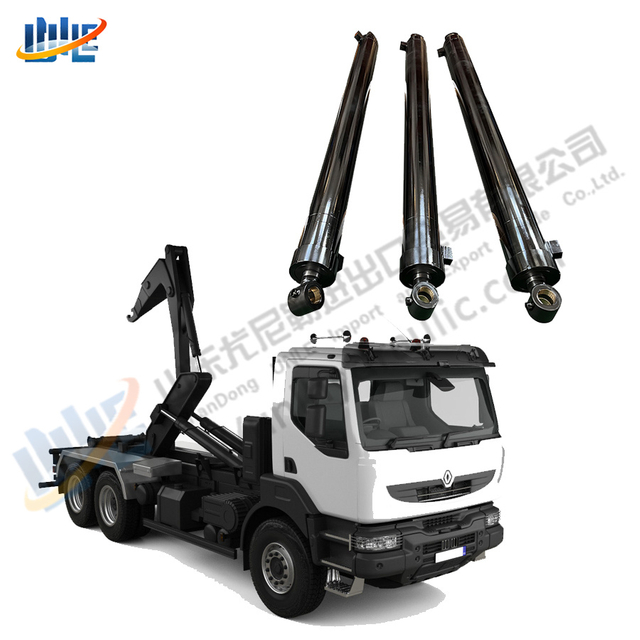 Hook Lift Use Customized Size 3m 4m Stroke Length Single Rod Double Acting Hydraulic Cylinder