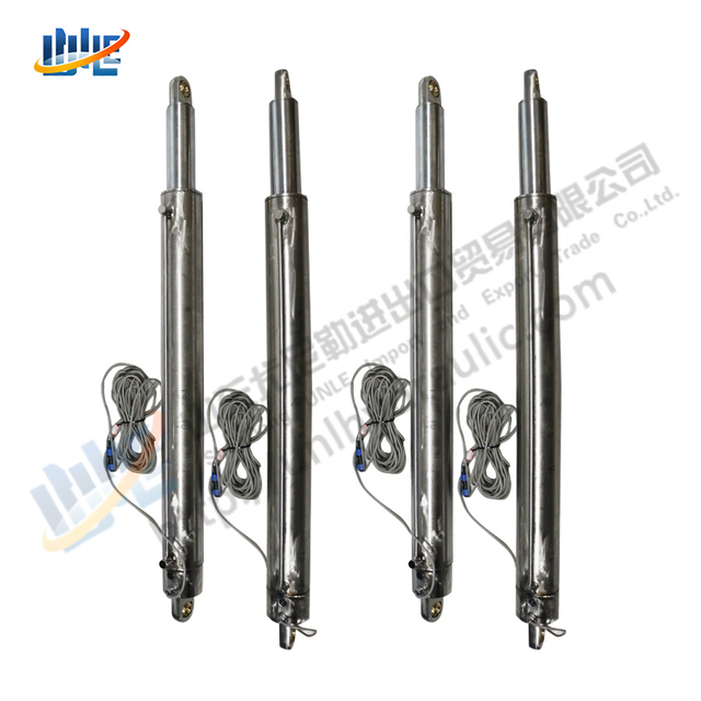 PLC system underwater stainless steel rustproof hydraulic equipment hydraulic cylinder for lifting yacht swimming platform