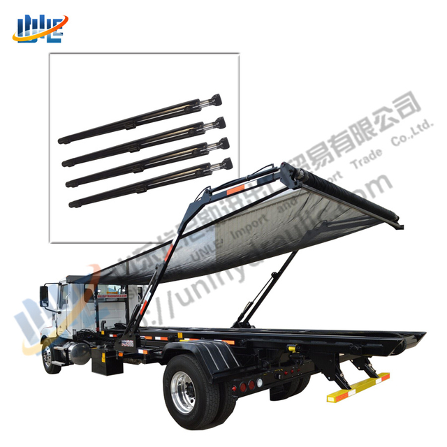 Pull back Ram long stroke single stage rod hydraulic cylinder application for trailer Tarp