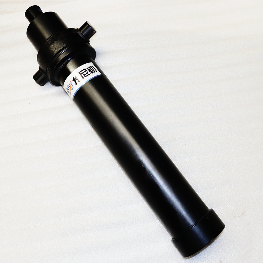 Front mounted 108 inch stroke hydraulic cylinder and power unit for