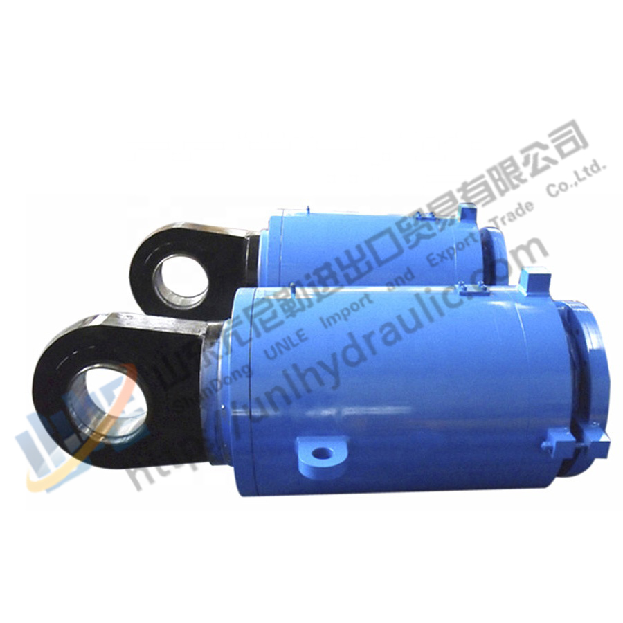 Custom large bore main hydraulic cylinders for press metallurgy Marine
