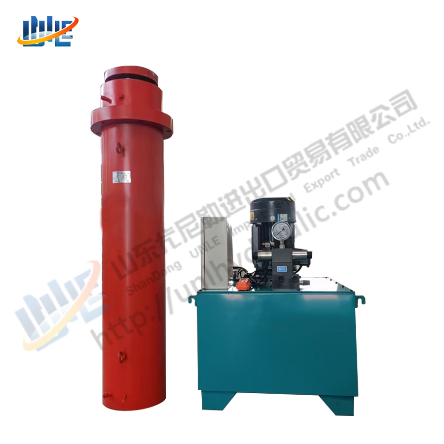 Hydraulic press cylinder and hydraulic power unit for machine press