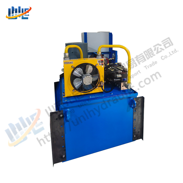 100L Steel Oil tank Horizontal 4Kw Motor Cooling System Hydraulic Power Station