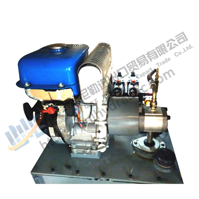 Double Acting Manual Valve Gasoline Hydraulic Power Unit Station for Log Splitter