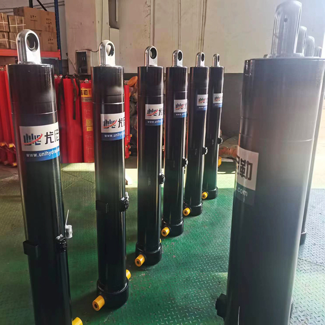 Front mounted single acting hydraulic jack cylinder multistage telescopic hydraulic cylinder for tipper truck