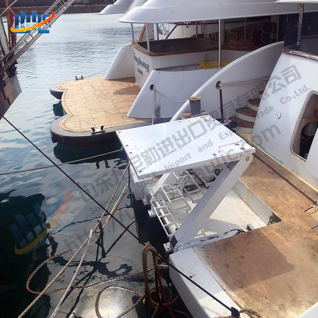 Innovative Design Yacht Ship Boarding Ladder Boat Hydraulic Kit for Tender Lift Swimming Platform