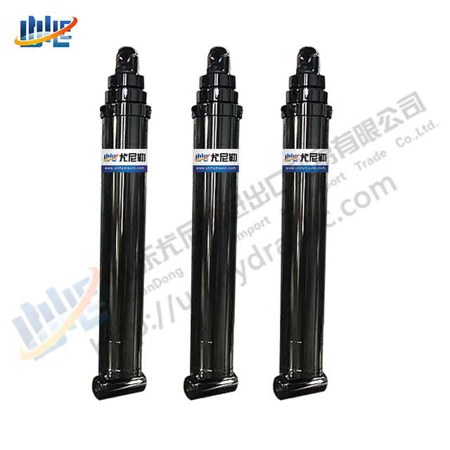 High quality 15 ton trunnion type double acting tipper telescopic hydraulic cylinder jacks for tipper trailers