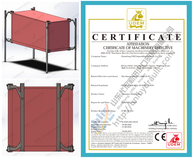 CE certification customer moving shipping container portable hoist lifting jacks