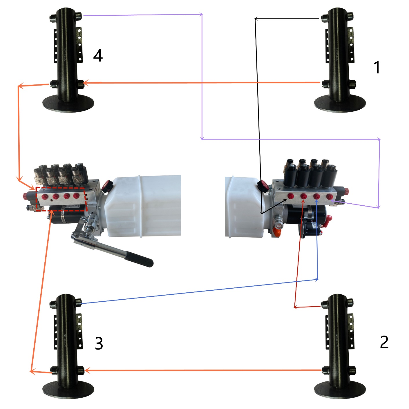 Travel RV caravan camping auto lift hydraulic cylinder table desk