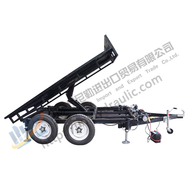 24v 12v DC double acting hydraulic scissor hoist lifts kit for dump trailer