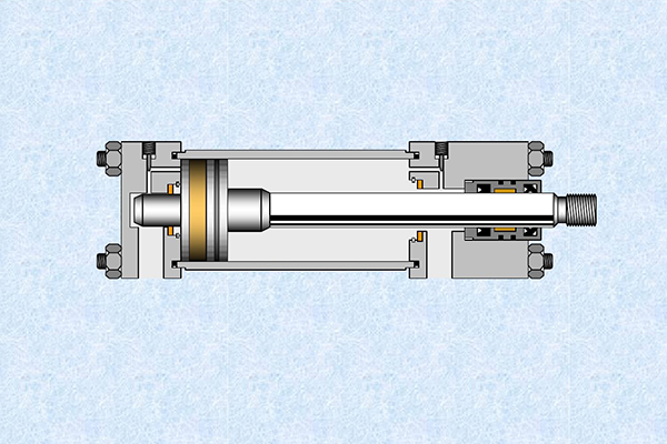 Summarize the core structure of the hydraulic cylinder