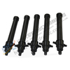 Telescopic inverted hydraulic cylinder jack for dump trailer farm trailer