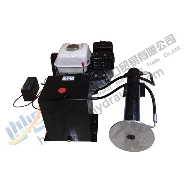 Double Acting Manual Valve Gasoline Hydraulic Power Unit Station for Log Splitter