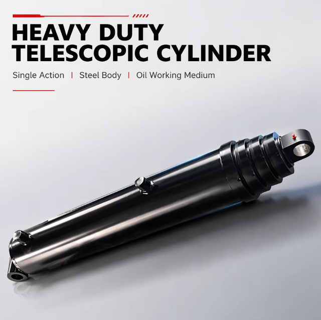 China Supplier Long Stroke 3 Stages Telescopic Hydraulic Lift Cylinder Pump Engine Gear CE Certified 180bar for Dump Truck